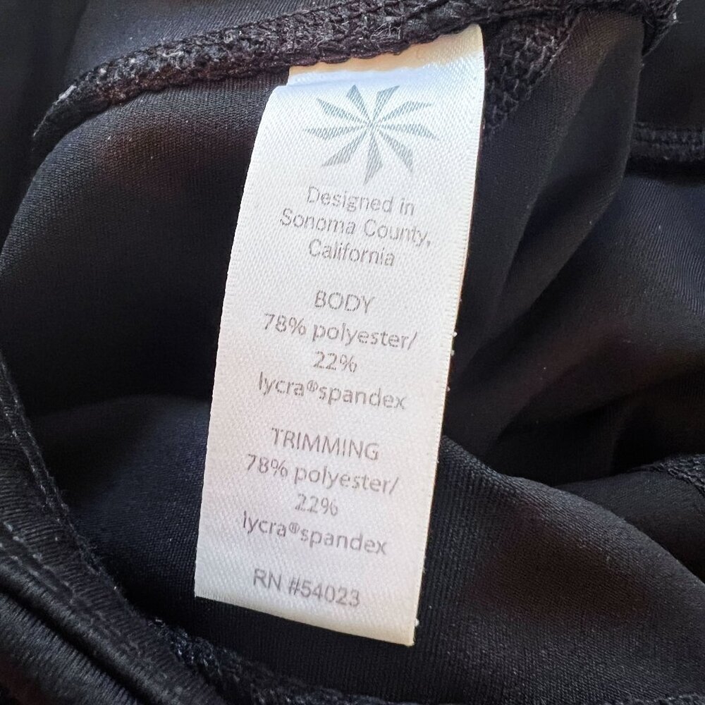 Athleta M Asymmetrical Mesh Sonar Yoga Tight Leggings Medium - Picture 12 of 13